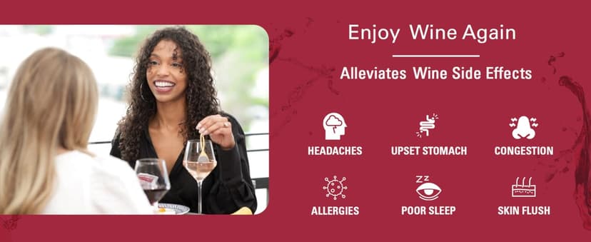 PureWine The Wand Wine Purifier - Red & White Wine Filters for Histamines & Sulfites, Sulfite Remover Sticks, Helps Allergies & Headaches, Gift Accessories for Women & Men - 3 Wands, Silver