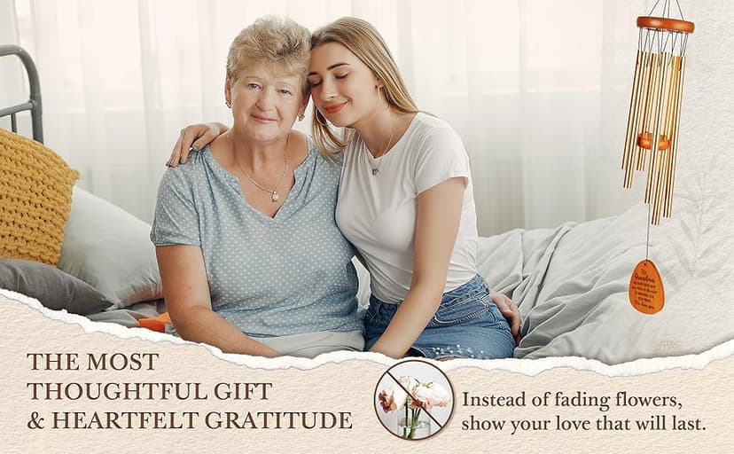 Gifts for Grandma, Grandma Wind Chime, Mother's Day Best Gift for Grandmother, Grandma Birthday Gifts from Grandchildren, Mothers Day Thanksgiving for Grandma