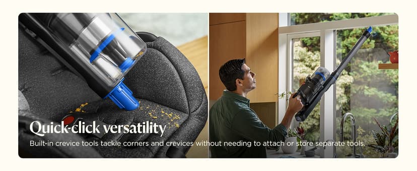 Bissell PowerClean FurGuard 280W Self-Standing Cordless Vacuum w/Self-Cleaning Brush Roll, Strong Suction, Removeable Battery, Wall Mount, Upholstery Tool & Bright Headlights