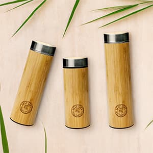 LeafLife Premium Bamboo Tea Bottle for Loose Tea - Tea Infuser Bottle - Tea Gifts - Insulated Water Bottle/Coffee Tumbler/Tea - Tea Gift Set, Tea Accessories - Tea Tumbler 17oz