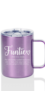 Onebttl Great Aunt Gifts from Niece, Nephew, Insulated Stainless Steel Wine Tumbler with Lid and Straw, Auntie Gifts for Mother’s Day, Birthday, Christmas, 20 oz, Rose gold, World's Greatest Great