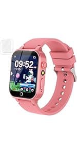 Cosjoype Kids Game Smart Watch for Kids with 24 Puzzle Games HD Touch Screen Camera Music Player Pedometer Alarm Clock Calculator Flashlight 12/24hr Kid Watch Gift for 4-12 Year Old Boys Toys for Kid