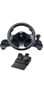 SUBSONIC Superdrive - SV250 Steering wheel with pedals and gearshift paddles racing wheel for nintendo Switch 2 - Switch - Ps4 - xbox Seie X/S, Xbox One - PC