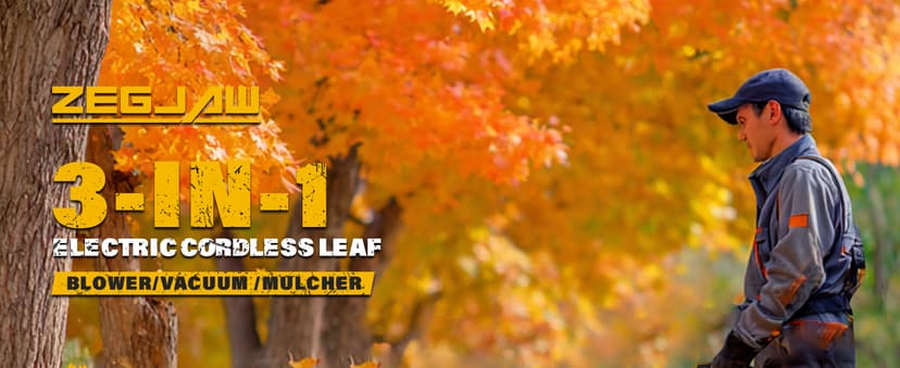 Cordless Leaf Blower & Vacuum, 3-in-1 Leaf Vacuum Mulcher with Bag, 40V 360CFM 5-Speeds Brushless Battery Operated Leaf Blower for Lawn Care with 2 x 4.0Ah Battery & Charger Included