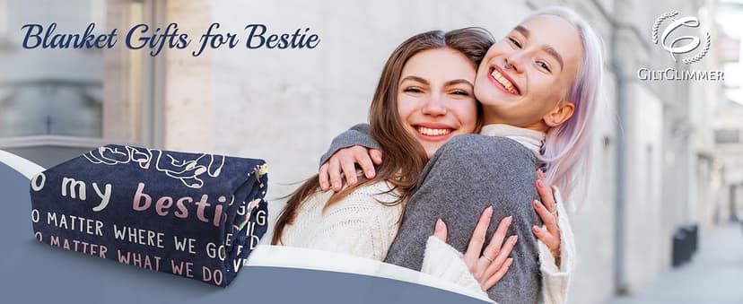 Friendship Gifts for Women, Best Friend Birthday Graduation Gifts for Women, Best Friend Blanket Gift, to My Bestie Throw Blanket for Christmas Mothers Day 60" x 50"
