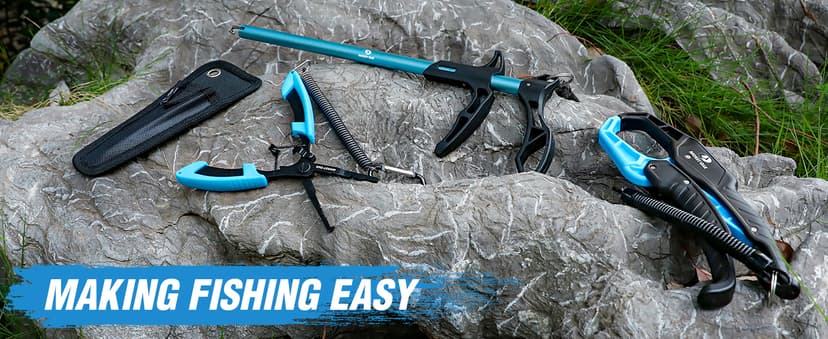 Mossy Oak Fishing Tools Kit- Fishing Plier, Fish Lip Gripper, Multifunctional Fishing Hook Remover with Lanyards Sheath, Saltwater Resistant Fishing Accessories & Equipment, Fishing Gifts for Men