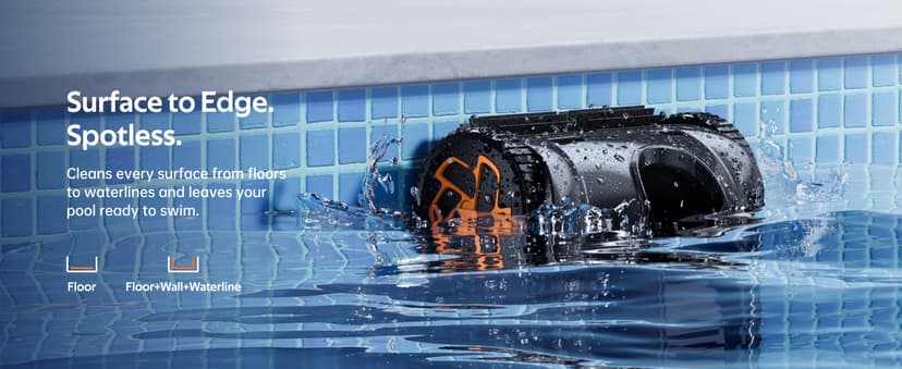 (2025 Upgrade) iGarden Pool Cleaner K36, Cordless Pool Vacuum Robot for Inground & Above Ground Pools, Smart Navigation, 220 Min Runtime, Touchscreen, Self-Parking, Cleans Floor, Wall & Waterline