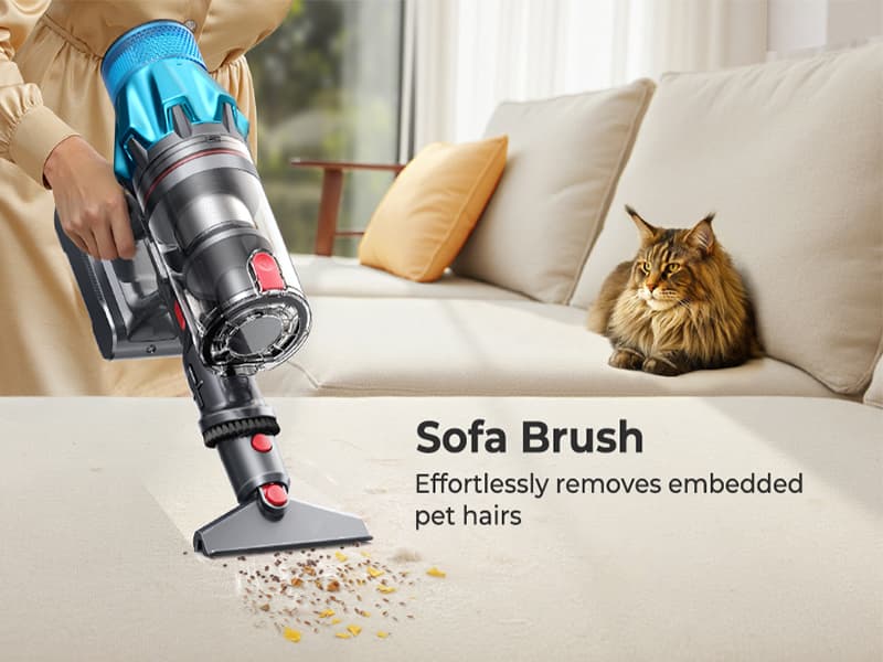 Cordless Vacuum Cleaner 600W/50Kpa, Stick Vacuum Cleaners 65 Mins Max Runtime with Charging Dock, Self-Standing Handheld Vacuum with Touch Display, 6-in-1 Vacuum Cleaner for Carpet/Hard Floor/Pet Hair