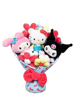 Jazwares Hello Kitty and Friends - 12-inch Plush Celebration Bouquet - 9 Plush Included - Officially Licensed Sanrio Product from