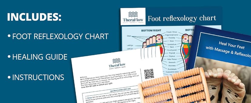 Theraflow Foot Roller for Plantar Fasciitis Relief | Feet Massage Gift for Women and Men | Foot Massager for Neuropathy, Reflexology and Deep Tissue Muscle Massage | Relaxing Gifts for Mom and Dad