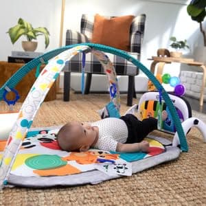 Baby Einstein 4-in-1 Kickin' Tunes Music and Language Play Gym and Piano Tummy Time Activity Mat