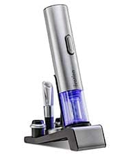 Ivation Wine Gift Set – Includes Electric Opener, Aerator, Vacuum Preserver, 2 Stoppers, Foil Cutter & Charging Base