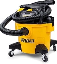 DEWALT DXV06PZ 4 Peak HP Shop Vacuums Wet/Dry, 6 Gallon Poly Wet/Dry Vac, Heavy-Duty Shop Vacuum with Blower Function Yellow+Black