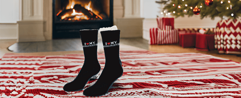 Gift for Boyfriend I Love My Girlfriend Socks Christmas Anniversary Valentines Gift for Boyfriend Socks Gift for Him