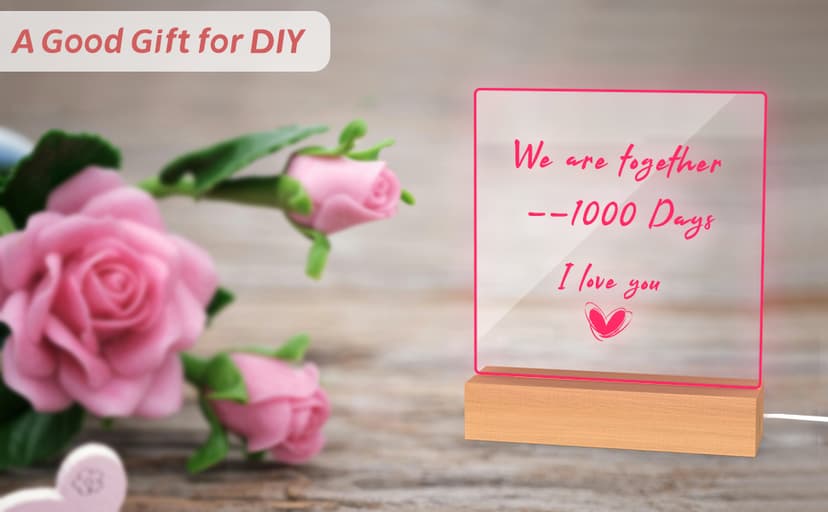 Gifts for Women Men Girls-Personalized DIY Night Light Message Board with Erasable Pen,Room/Home/Office Décor,Best Gift for Mother's Day/Father'sday/Birthday/Wedding/Anniversary