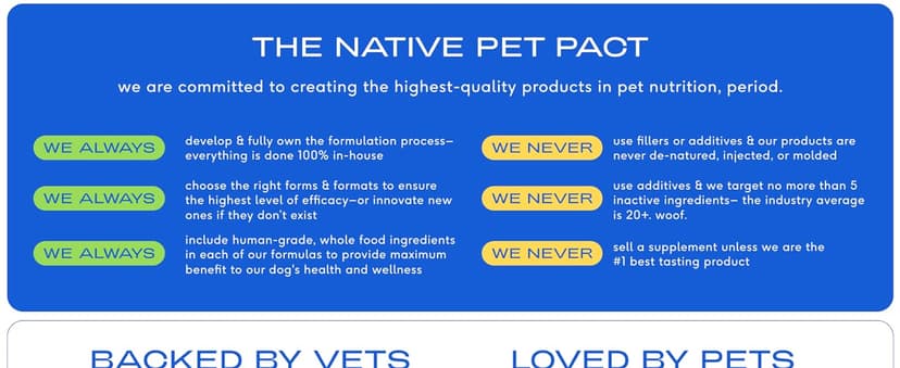 Native Pet Omega 3 Fish Oil for Dogs & Cats - Promotes Healthy Skin, Shiny Coat, & Strong Joints - Made with Wild Alaskan Salmon Oil for Dogs – Tasty, Fast-Absorbing Omega 3 6 9 Liquid Supplement- 8oz
