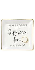 JoycuFF Friend Gifts for Women Marble Ceramic Ring Dish Trinket Tray-Gifts for Best Friend Birthday Christmas