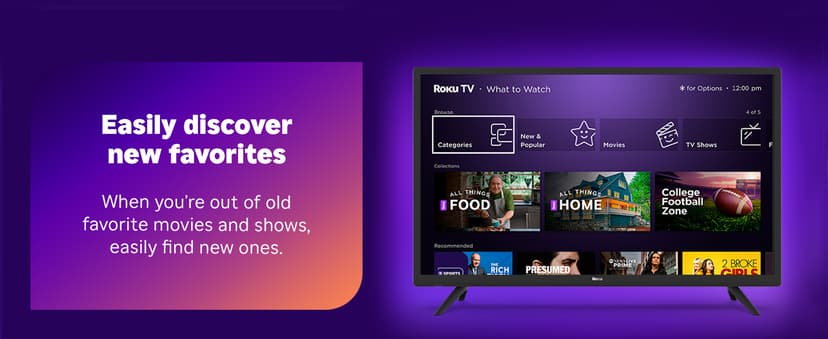 Roku Smart TV 2025 – 32-Inch Select Series, 720p HD TV – RokuTV with Voice Remote – Flat Screen LED Television with Wi-Fi for Streaming Live Local News, Sports, Family Entertainment - Amazon Exclusive