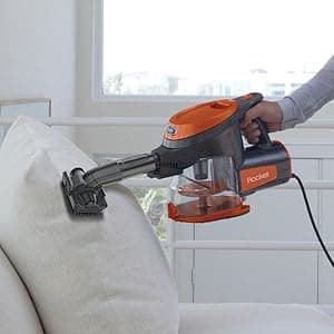 Shark HV302 Rocket Pet Corded Stick Vacuum, Lightweight with Swivel Steering for Carpets & Hard Floors, Converts to Hand Vacuum, Includes Crevice Tool, Pet Multi-Tool & Precision Duster, Orange
