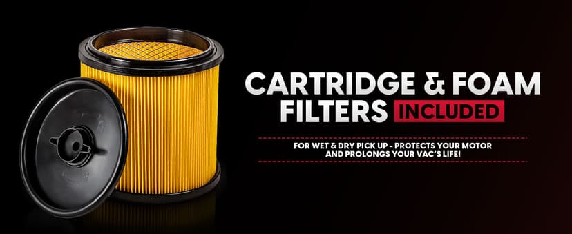 Vacmaster VOC812SF 1101 8-Gallon Premium Stainless Steel Wet/Dry Vacuum, Red Edition, 8 Gal