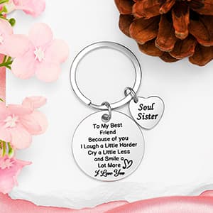 Best Friend Birthday Gifts for Women Friendship Gifts for Women Friends Unique Bestfriend Birthday Gift for Woman Bestfriend gift Ideas for Bestie BFF Soul Sister - Mug, Keychain, Candle, Bracelet