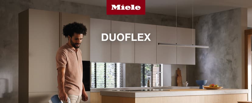 Miele Duoflex Vacuum Cleaner, Cordless and Bagless Multi-Use Flexible Stick Vacuum with Attachable MultiFloor Brush, in Brilliant White / Space Grey / Nordic Blue