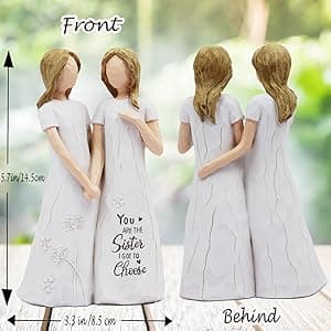 BORLESTA Best Friend Birthday Gifts for Women - Friendship Gifts for Women, Gifts for Friends Women, Sister Birthday Gifts, Bestie Gifts for Women - Friend Hand-Painted Figure