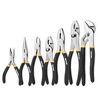 HURRICANE 3-Piece Pliers Set - Heavy-Duty with 8-Inch Linesman, Needle Nose Pliers and 6-Inch Diagonal Cutters for Basic Repair