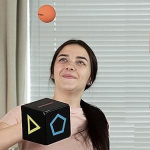 KOMBOID Ball Bouncing Skill Game for Teenagers and Adults. 12+ Years Old. Cube X 1, Single Cube, 2 Balls.