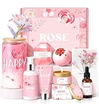 Spa Gift Baskets for Women, Vanilla Coconut Bath and Body Gifts Set for Women, Home Spa Self Care Gift, Relaxing Bath Set for Mom Wife Sister Friends Sister Girlfriend, Mother’s Day Thank You Gifts