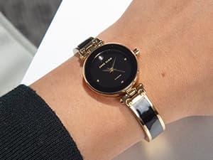 Anne Klein Women's Premium Crystal Accented Bangle Watch and Bracelet Set