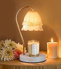 GEEZO Fragrance Candle Warmer Lamp,Electric Candle Warmer with Timer & Dimmer,Mom Christmas Birthday Gifts for Women, House Warming Gifts New Home Bedroom Decor