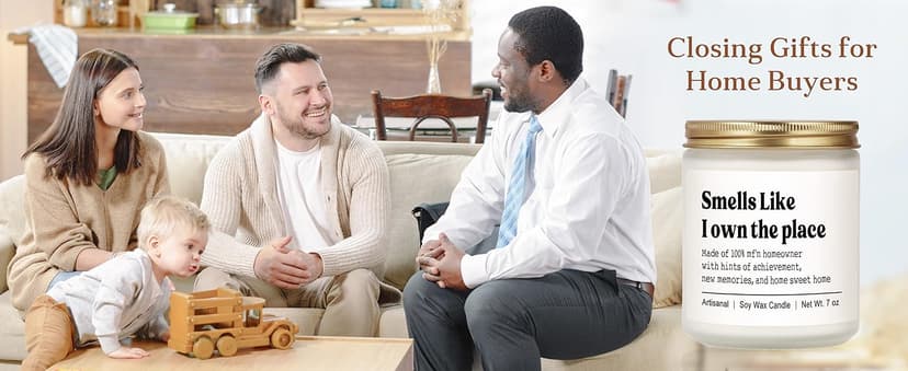 Niyewsor House Warming Gifts, New House/Home Candle, Best Housewarming Gift 2026, Closing Gifts for Home Buyers, New Homeowner, First Apartment Essentials, Handmade, 7oz