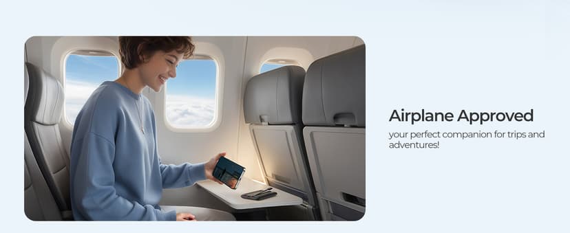 Mini Portable Charger with Built-in Cables 22.5W Fast Charging Power Bank USB-C Small Battery Pack 10000mAh Travel Essential Slim Battery for iPhone 17/16/15/14, Samsung 25/24, and More