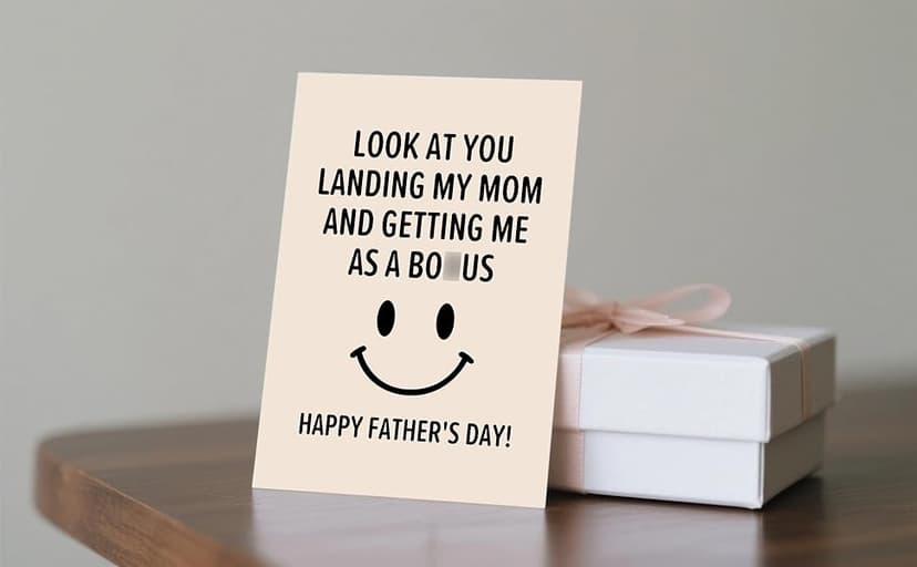 Step Dad Father's Day Gifts, Funny Fathers Day Card from Step Daughter Son Kids, Best Gag Gifts for Stepdad Bonus Dad Who Wants Nothing, Personalized Presents for Dads Father In Law Daddy Gift Ideas