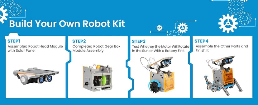 Sillbird 12-in-1 Solar Robot Building Kit STEM Gift for Boys Aged 8-13, DIY Science Educational Robotic Toys for Kids Teens Birthday, Powered by The Sun with 190 Pieces