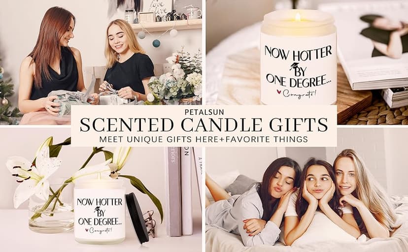 Graduation Gifts for Women, Her- Handmade Lavender Natural Soy Wax Candle (7oz)- 2025 College, Phd, Masters Degree Graduation Gifts for Him