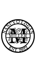 Wedding Gifts for Couples 2025, Personalized Metal Name Signs, Custom Name Signs, Custom Family Name Sign, Last Name Sign, Monogram Letters Wall Decor, House Warming Gifts New Home