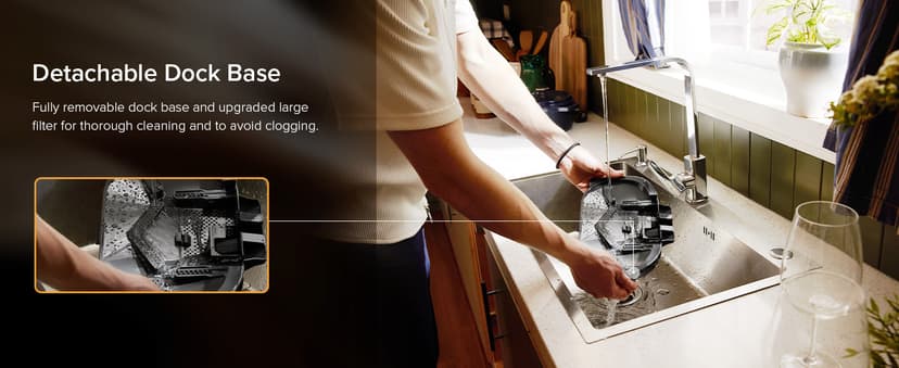 roborock Qrevo S5V Robot Vacuum and Mop, FlexiArm Edge Mopping, 12,000Pa Suction, Dual Zero-Tangle System, Smart Obstacle Avoidance, 10mm Mop Lifting, Auto Mop Washing&Drying, Self-Emptying&Refilling