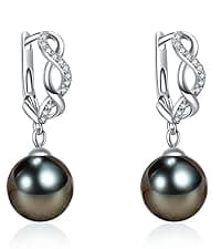 Gifts for Women Wife-Tahitian-Black-Pearl-Necklace-Gift for Wife Wedding Birthday Anniversary Jewelry-Mom Girlfriend Her Mothers Day Gifts for Mom Women Valentines Christmas Day