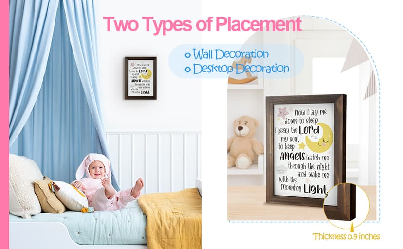 Baptism Gifts for Baby - Christening Gifts for Girls and Boys, Nursery Decor Night Light - Now I Lay Me Down to Sleep