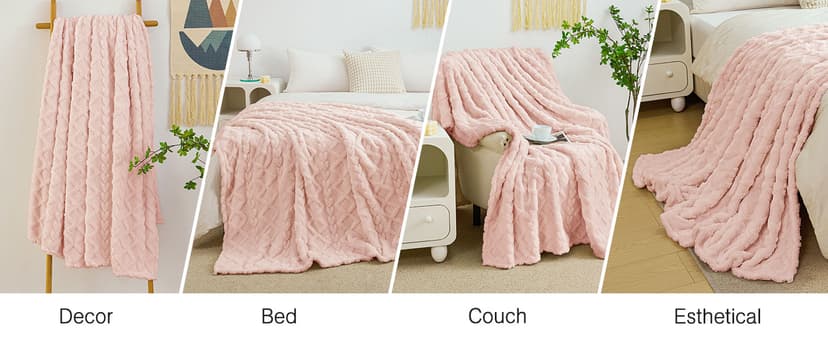 Aganear Fleece Throw Blanket - Cozy Soft Lightweight Fuzzy Throw Blanket for Women Portable Throw Blankets for Couch, Warm Present for Birthday, Christmas, Halloween, Housewarming(50"x60", Khaki)