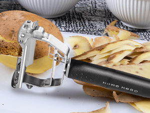 Home Hero Kitchen Knife Set with Sharpener - High Carbon Stainless Steel Knife Block Set with Ergonomic Handles (20 Pcs - Black)