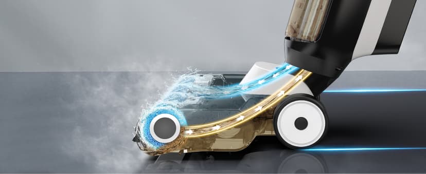 4-in-1 Steam Vacuum Mop Self-Cleaning Wet Dry Vacuum for Hardwood Floors Carpets 212°F High-Temperature Steam with LED Display