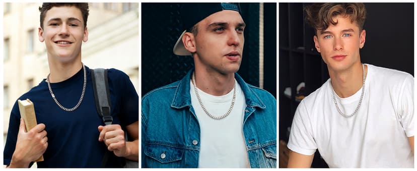 MEALGUET Stocking Stuffers 2025 Idea for Teen Boys Brother Son Grandson Love You Forever Engraved Stainless Steel Cuban Link Chain Necklace for Men Curb Chains Necklaces Jewelry Gift with Card