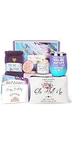 Birthday Gifts for Women Self Care Friendship Gifts, Vanilla Relaxing Spa Gifts Basket Care Package w/ Luxury Flannel Blanket 20 Oz Tumbler, Unique Mothers Day Gift Idea for Mom Her Friend Sister Wife