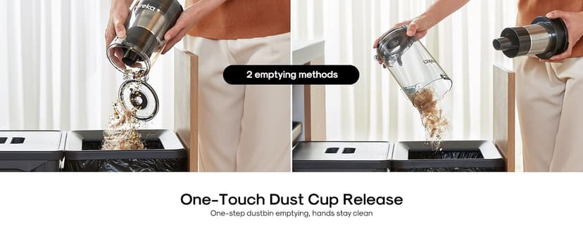 Eureka Cordless Vacuum Cleaner Lightweight, Stick Vacuum Rechargeable for Hardwood, Pet Hair, Black, ReactiClean 410