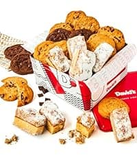 David's Cookies 5lb Assorted Cookies & Brownies Tin Gift Basket – Fresh-Baked Delicious Gourmet Treats for Sharing | Ideal Party Pack Gift Basket for Family, Friends, Holidays, & Special Occasions