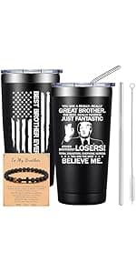 Brother In Law Gifts - Christmas, Birthday, Fathers Day, Gifts for Brother In Law - Cool Brothers In Laws Gift From Sister - 20oz Tumbler