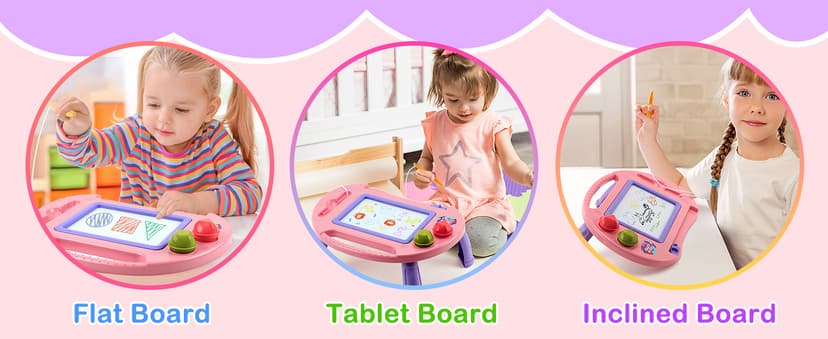 BABLOCVID Toddler Toys,Toys for 1-2 Year Old Girls,Magnetic Drawing Doodle Board for Kids Toy,Educational Learning Baby Toy for 18 Months 1 2 3 Year Old Girl Boy Birthday Easter Gifts,Arts and Crafts